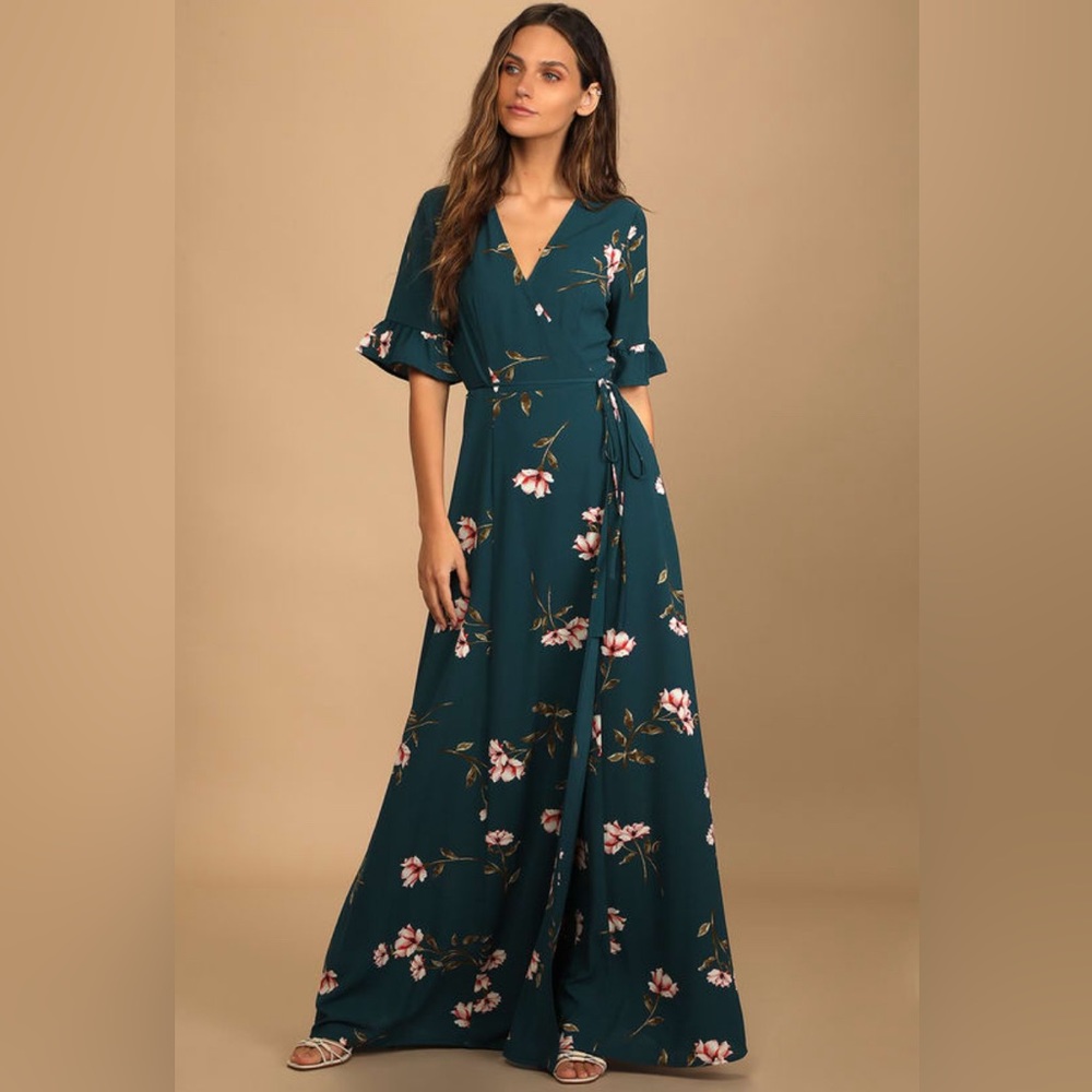 LuLus Floral Maxi Dress
